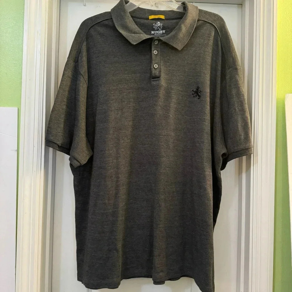 Rugby University Liquid Touch Short Sleeve Polo Style Shirt